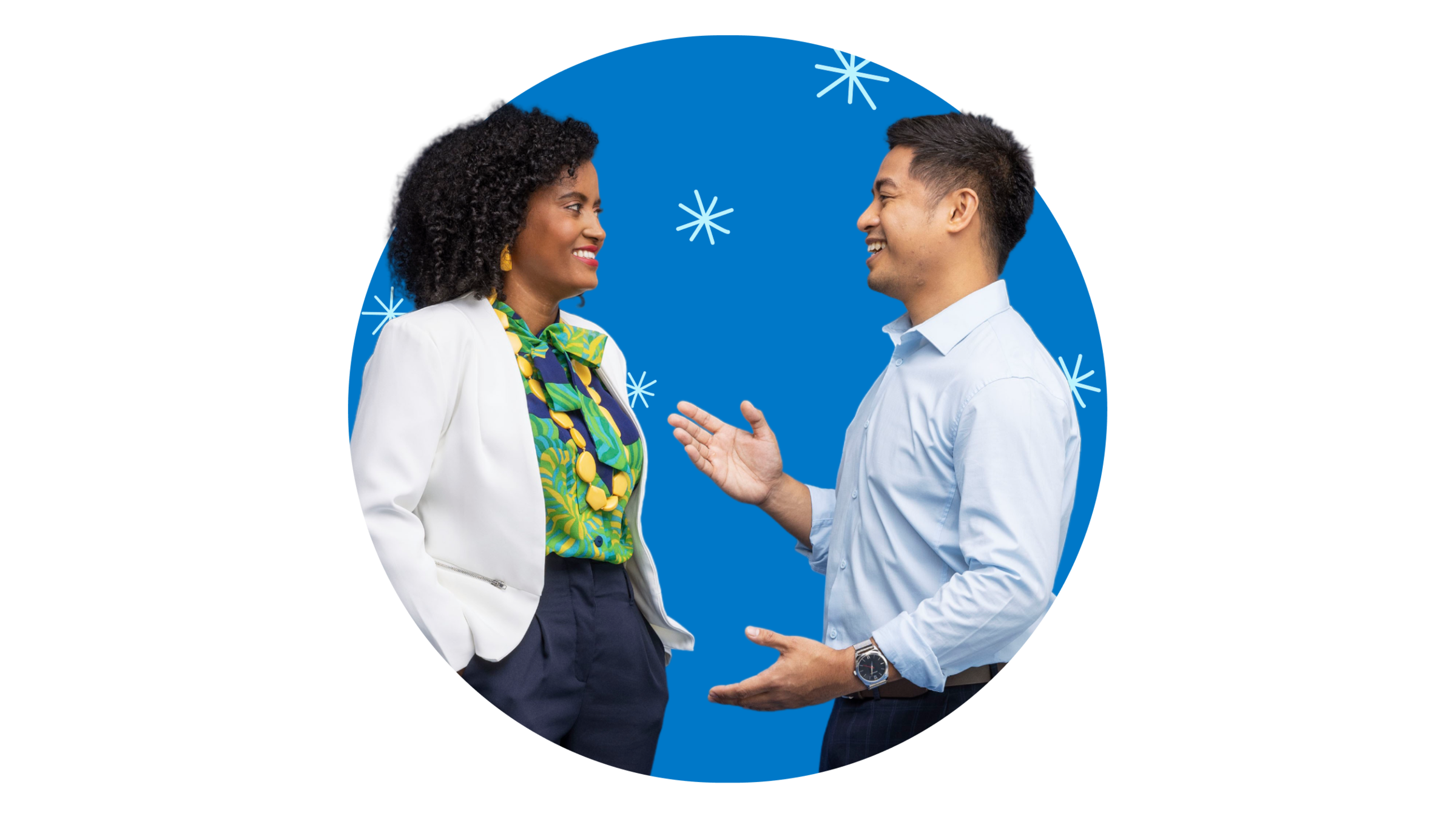 two people talking to one another